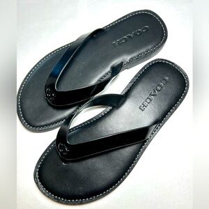 NWT🌷COACH Black Flip Flops